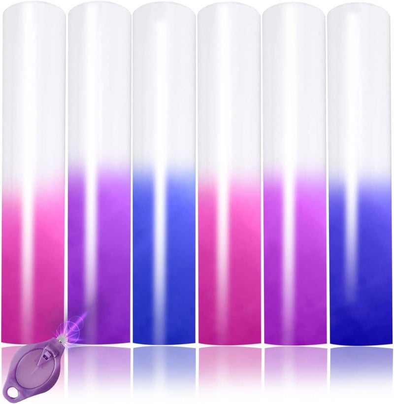 TransWonder UV Color Changing Puff Vinyl Heat Transfer 3D Foaming Heat Transfer Vinyl - 6 Sheets Color Changing Puff Vinyl 12" x 10" for Cricut Heat Press DIY Tshirts(3 Colors) - Image 1